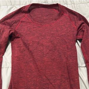 Lulu Lemon Red Long Sleeve Athletic Top